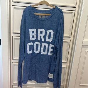 BOYS SZ M RETRO BRAND LONG SLEEVE BRO CODE SHIRT